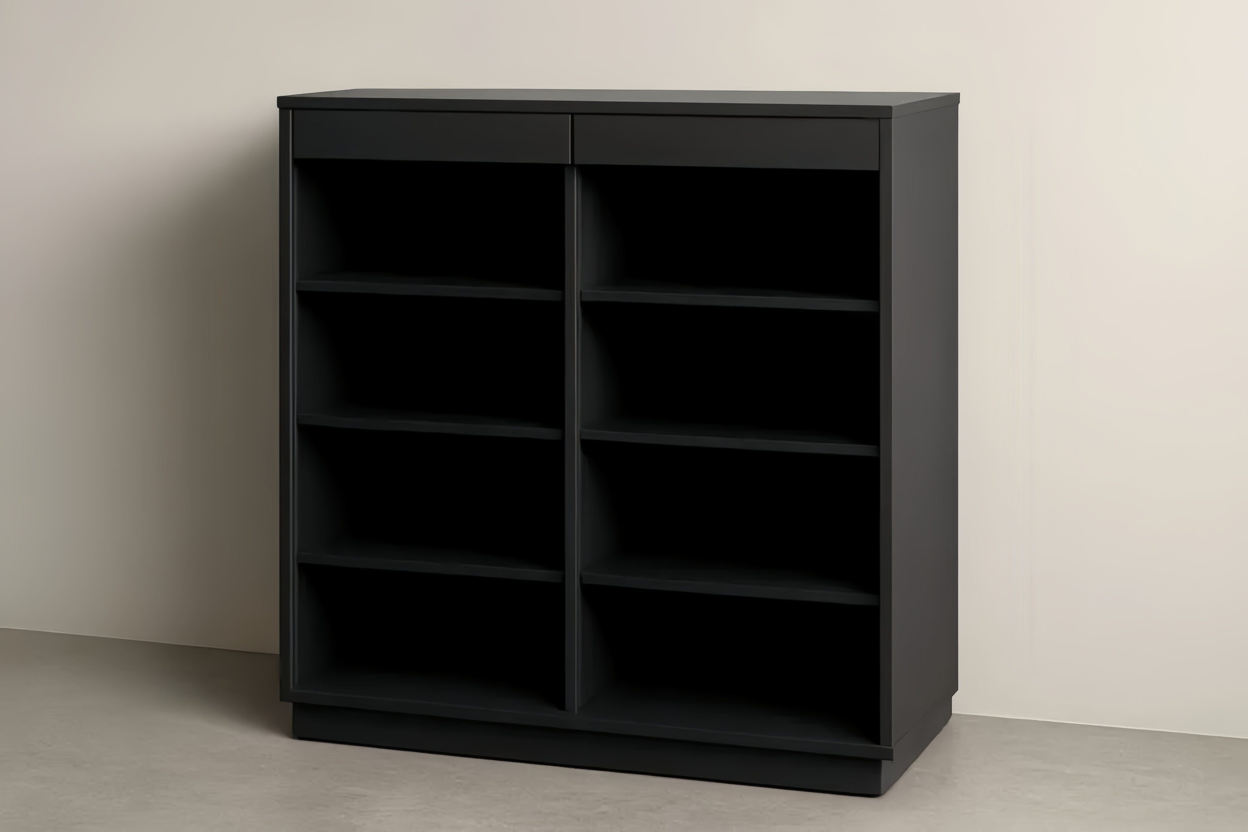 Scarpiera a 8 Ripiani in Legno Composito Nero