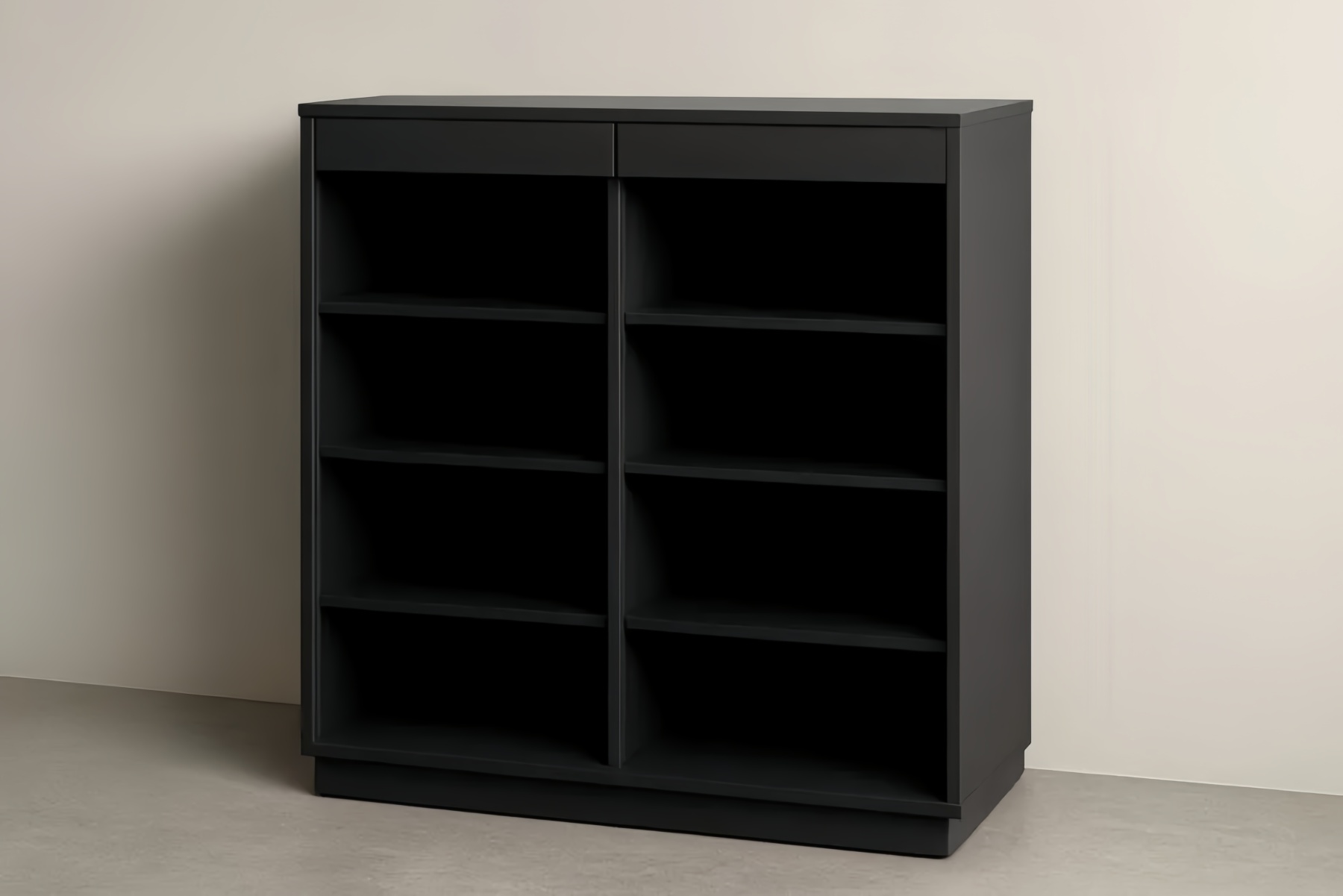 Scarpiera a 8 Ripiani in Legno Composito Nero