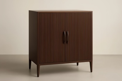 Mobile contenitore in Legno MDF con Ante a Battente in Marrone