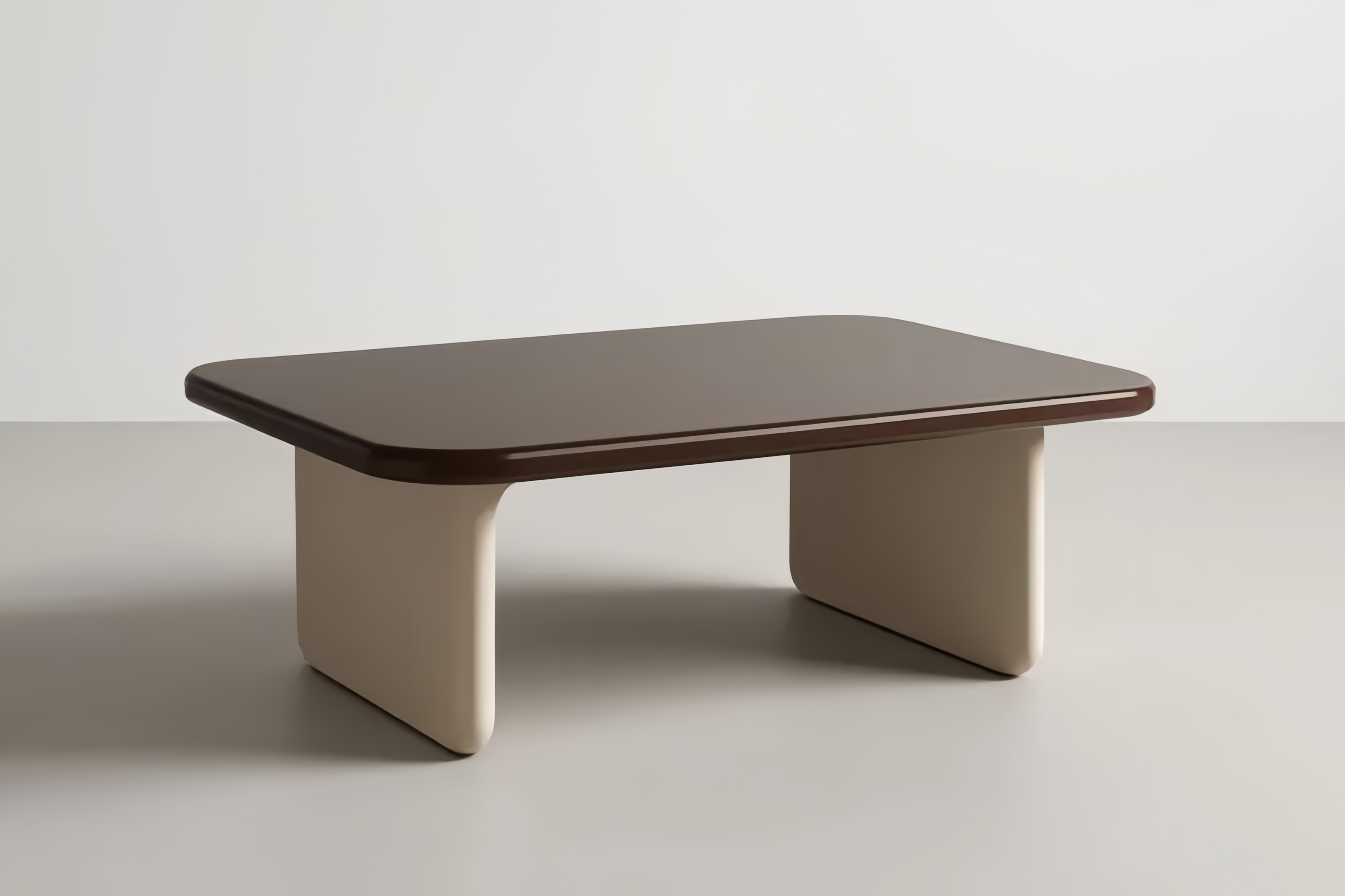 Tavolino  da caffè rettangolare in MDF marrone/beige