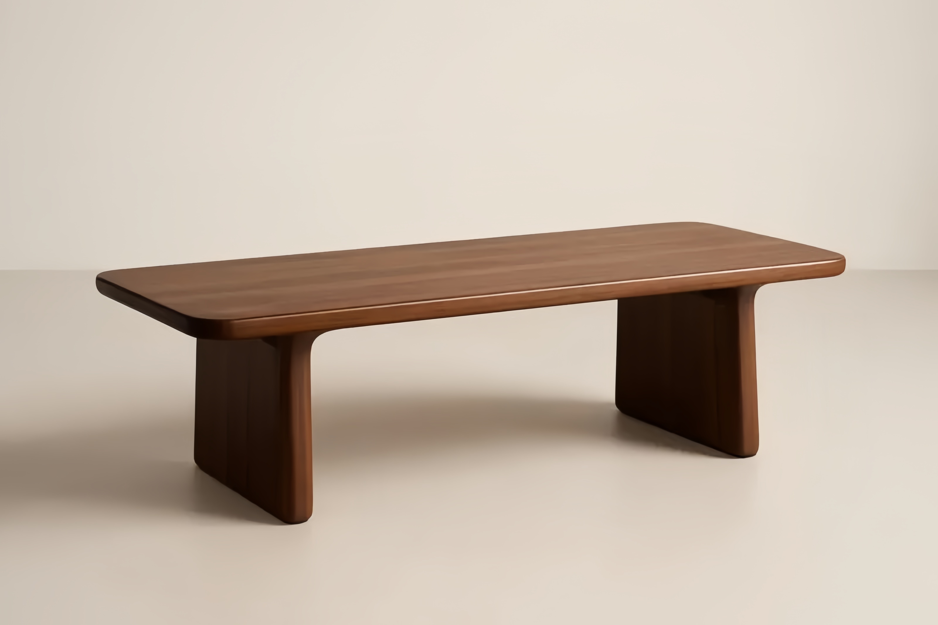 Tavolino da caffè in legno massello marrone