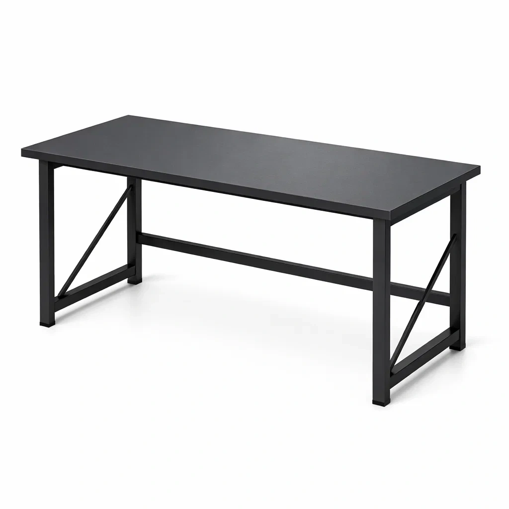 Table rectangulaire métal noir 120x60x75 cm-SOFINIO