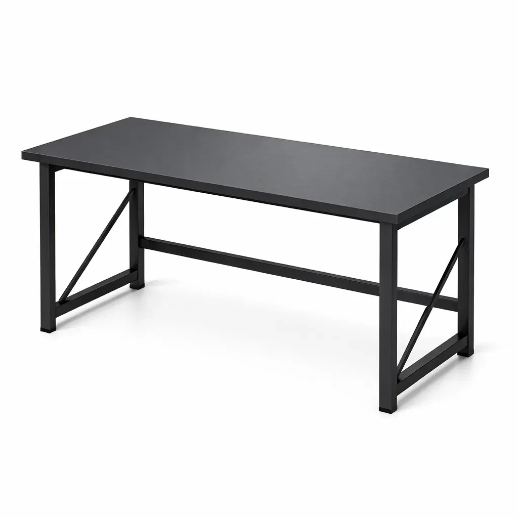 Table rectangulaire métal noir 120x60x75 cm-SOFINIO