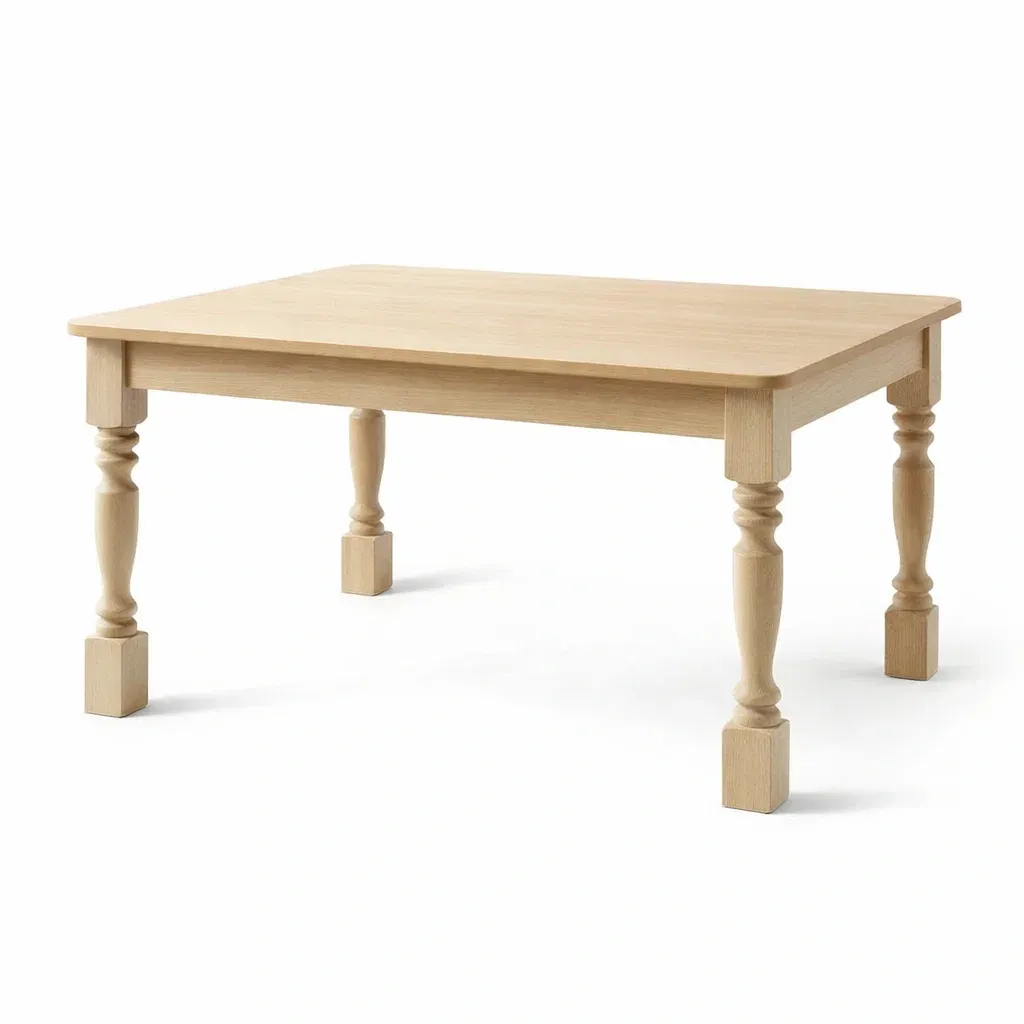 Table basse rectangulaire en bois naturel-SOFINIO