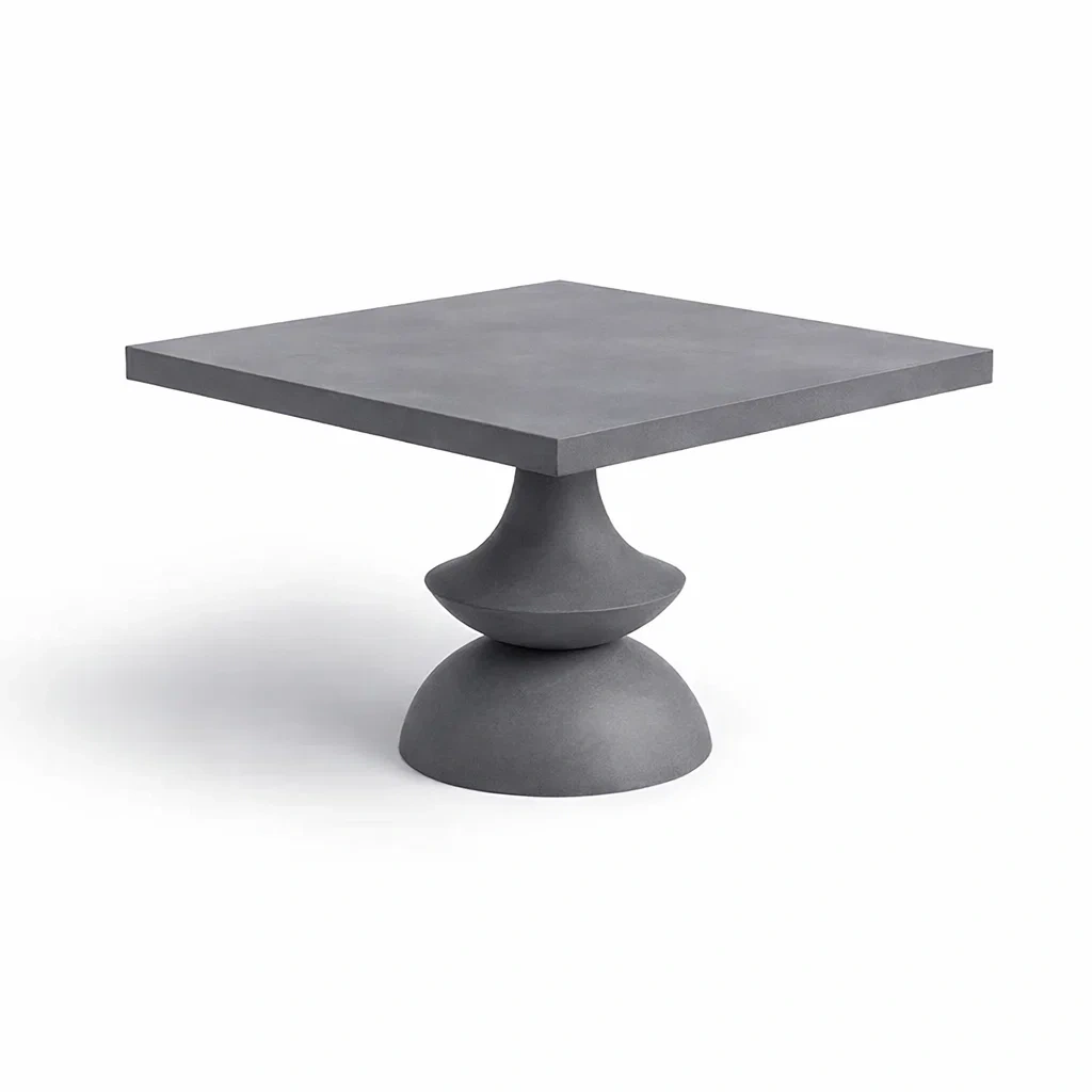 Table basse en béton carrée gris-SOFINIO