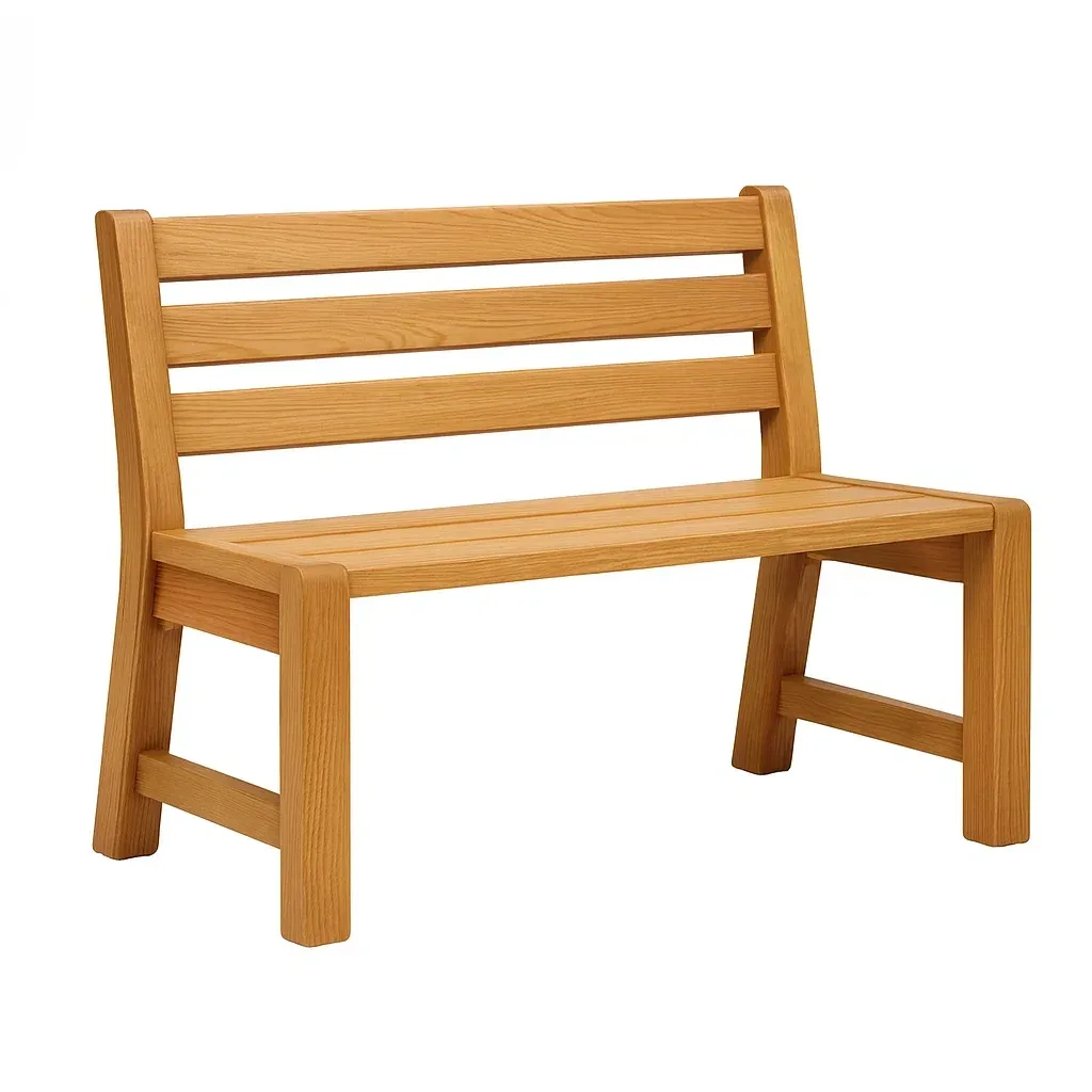 Banc en bois massif bois clair-FURNIGLITZ