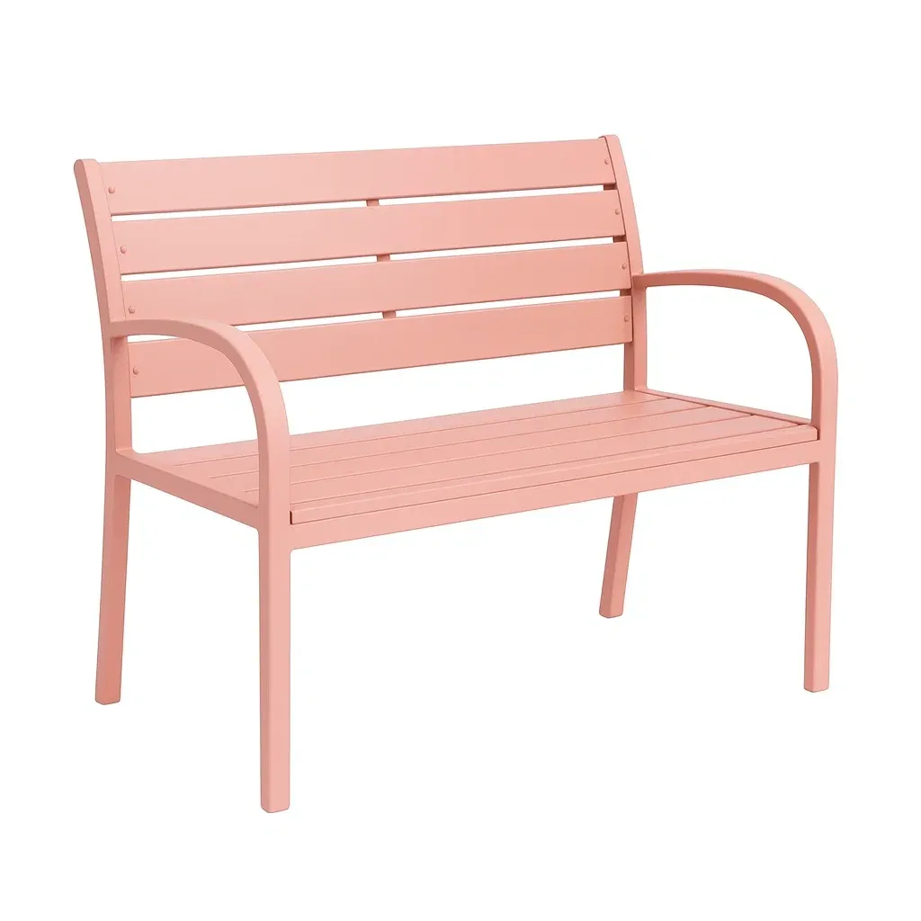 Banc en métal rose 112x59x79 cm-FURNIGLITZ