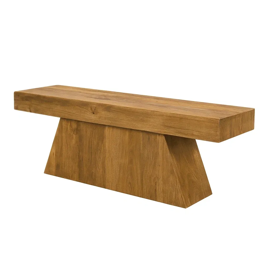 Banc en bois massif rectangulaire 160x40x45 cm-FURNIGLITZ