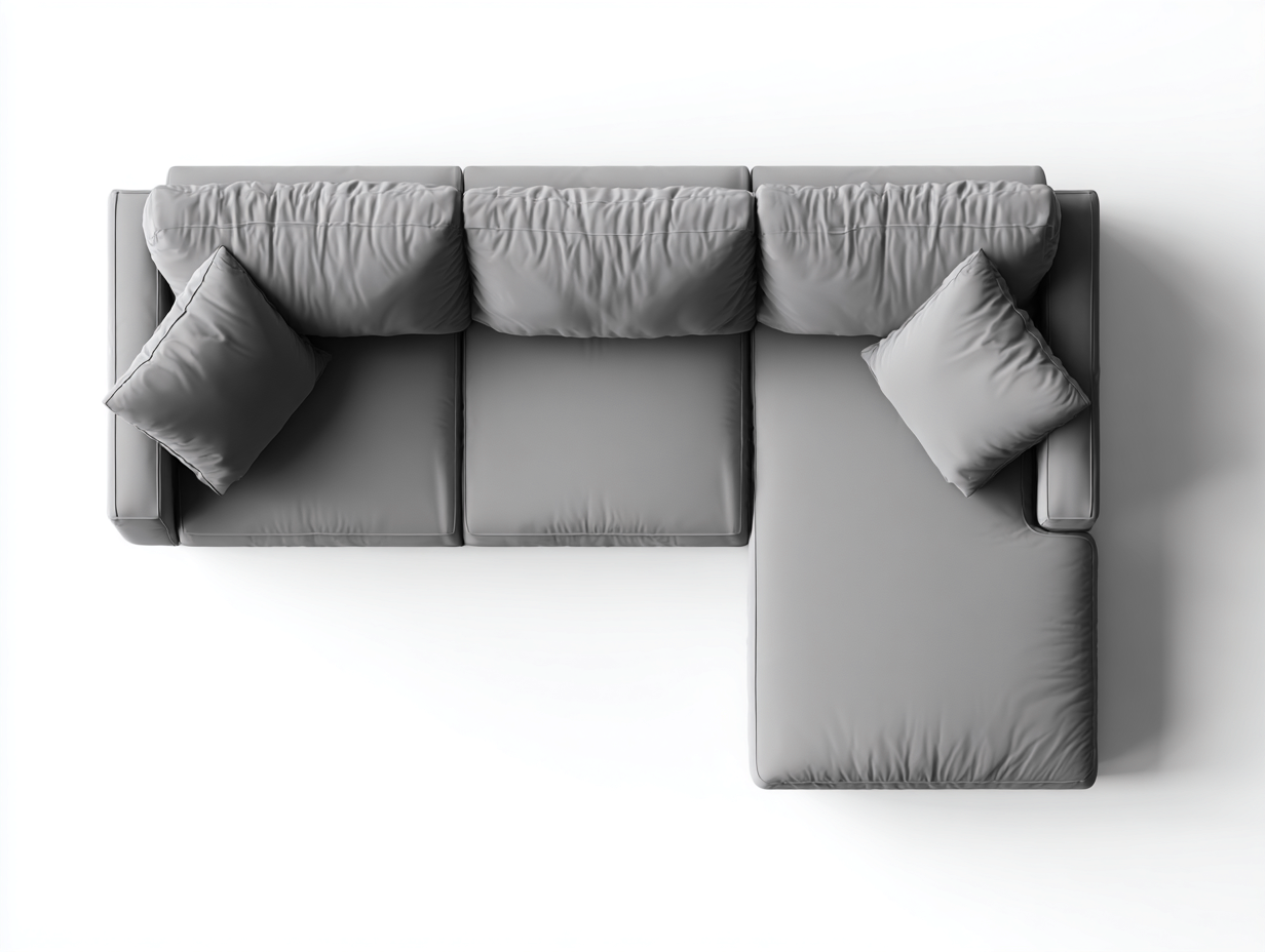 Divano angolare in tessuto 270x160x85 cm - grigio chiaro - per soggiorno - stile moderno e comfort profondo