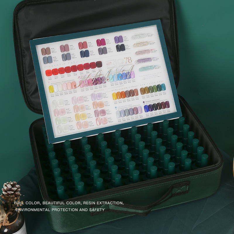 KLANA 78 Colors Gel Nail Polish Set Glitter Semi Permanent Hybrid Gel Varnish Base Top Coat Soak Off UV LED Nail Art