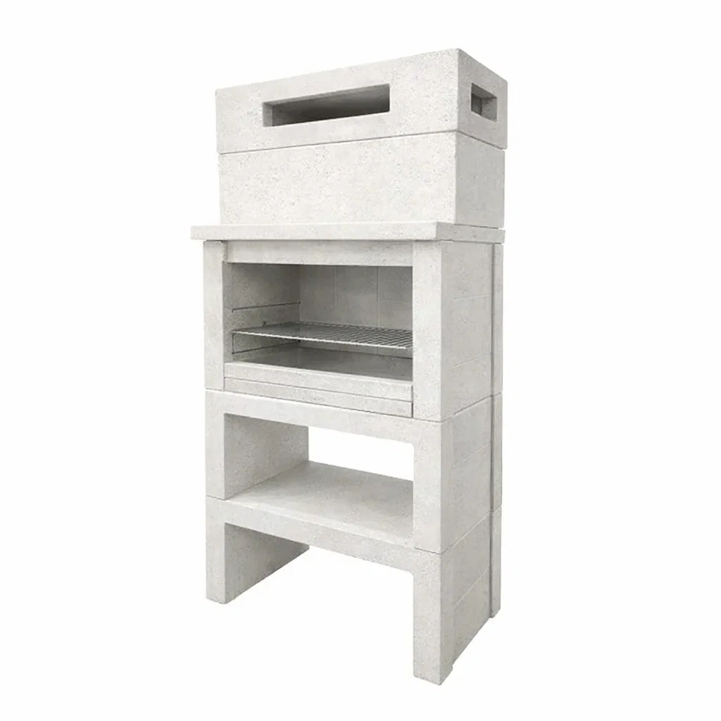 BBQ Grill Outdoor Concrete Station with Shelves-VIBEROOMZ