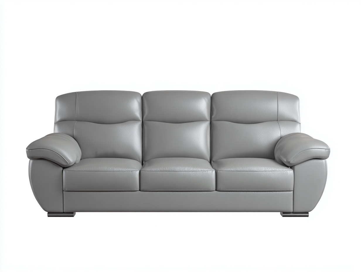 Standard Sofa upholstered faux leather 86x38x36 inches - gray - modern comfort design-Cottaupio