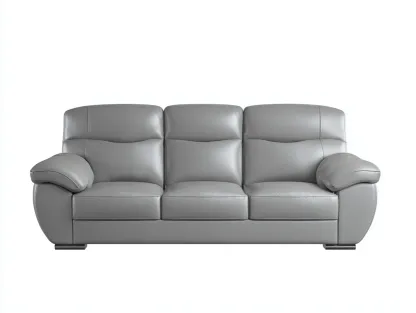Standard Sofa upholstered faux leather 86x38x36 inches - gray - modern comfort design-Cottaupio
