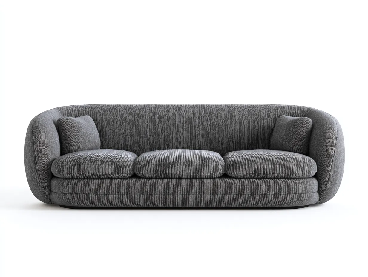 Standard Sofa Fabric Upholstered 86x37x32 inches - Dark Gray - Modern Comfort Design-Cottaupio