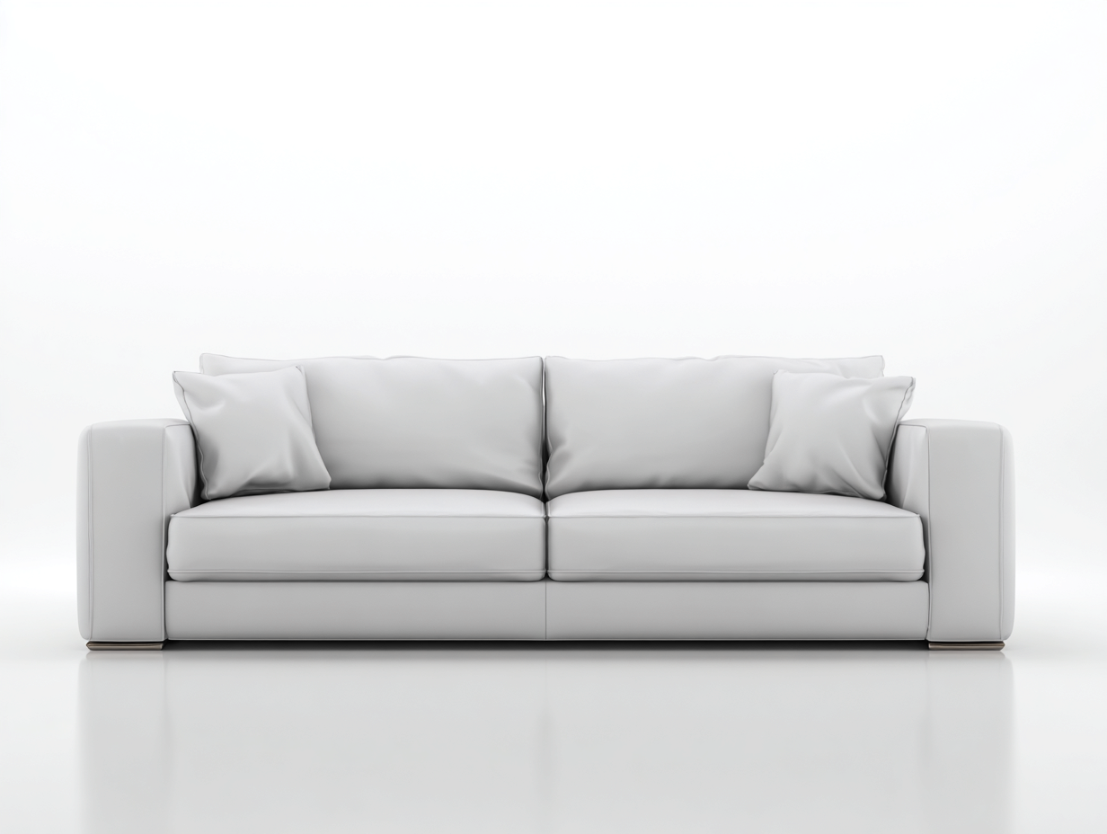 Standard Sofa upholstered fabric 84x36x34 inches - light gray - modern minimalist design-Cottaupio