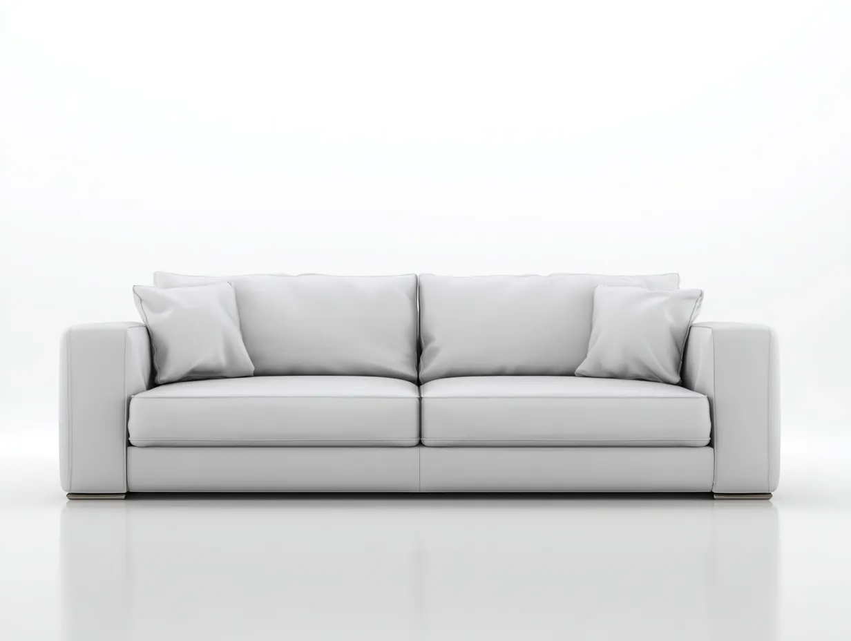 Standard Sofa upholstered fabric 84x36x34 inches - light gray - modern minimalist design-Cottaupio