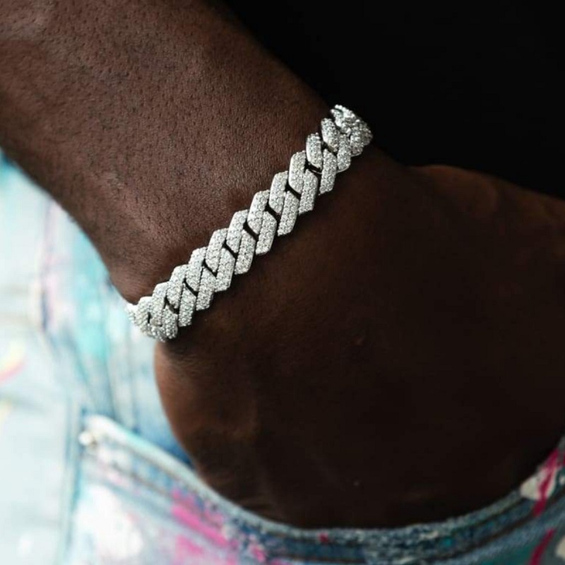 14MM Diamonds Cuban Chain Bracelet