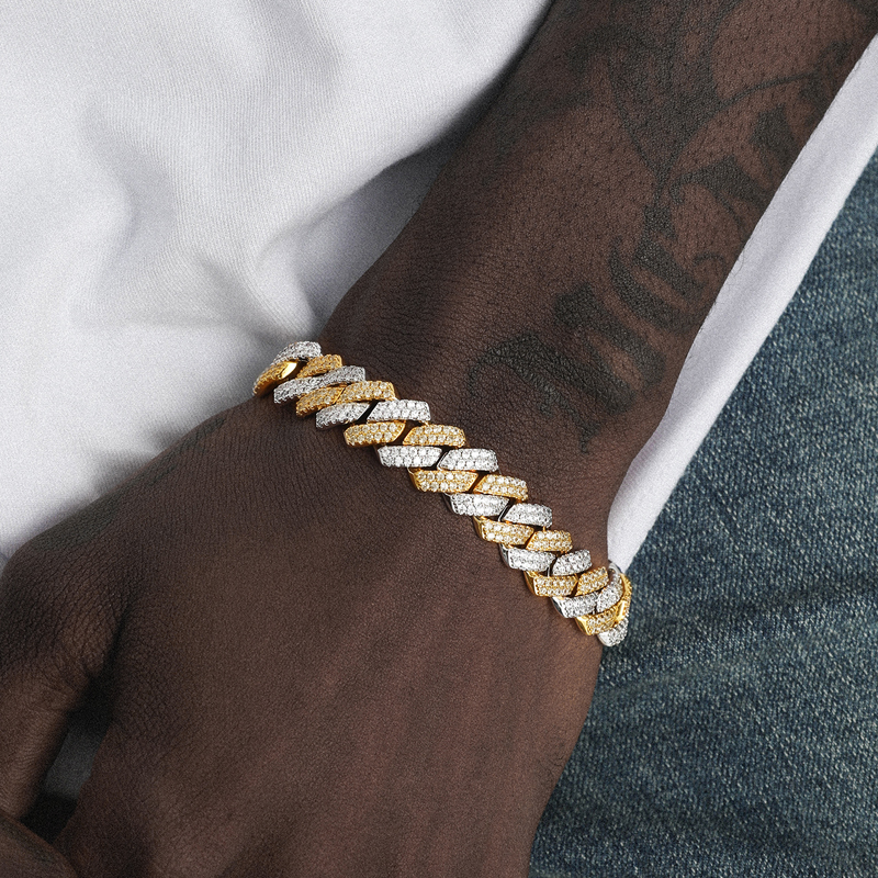 14MM Diamonds Cuban Chain Bracelet