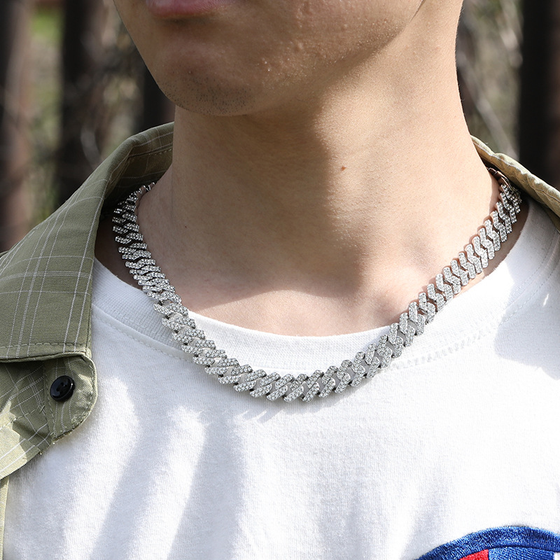 12MM Men's Punk Vintage Full Diamond Hip Hop Necklace