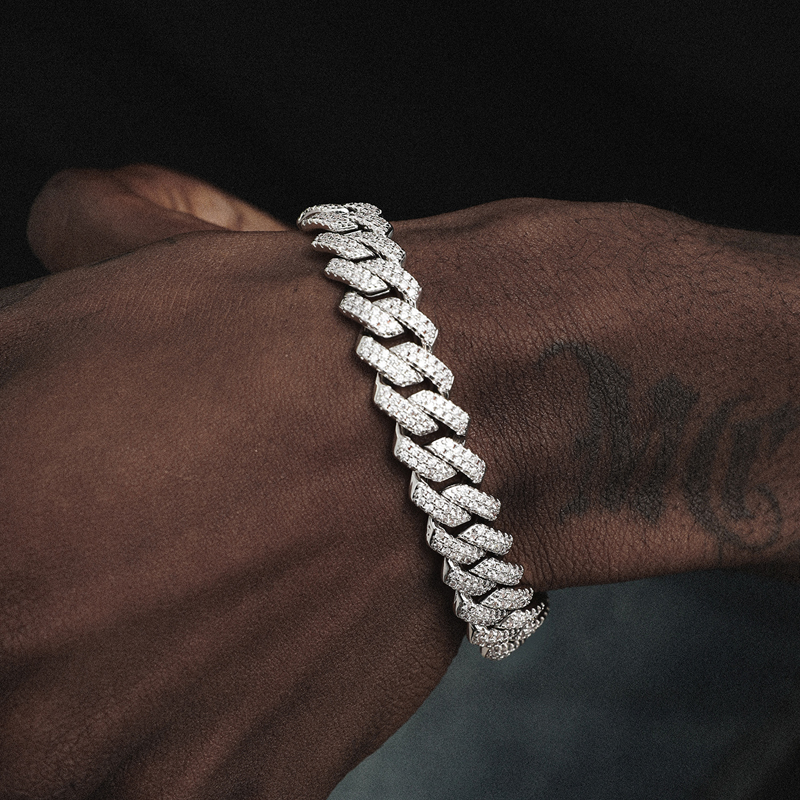 14MM Diamonds Cuban Chain Bracelet