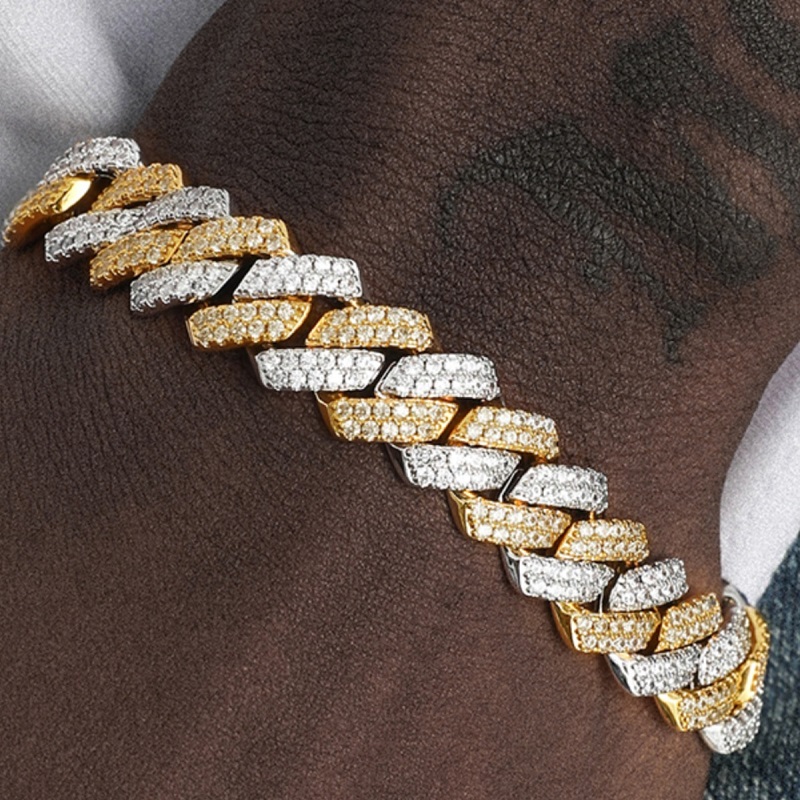 14MM Diamonds Cuban Chain Bracelet