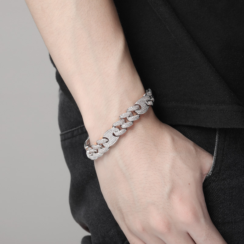 Personalized Full Zirconia Cuban Thick Bracelet