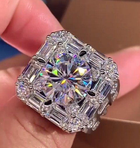 4.0 CT Sterling Silver Men's Customized Band