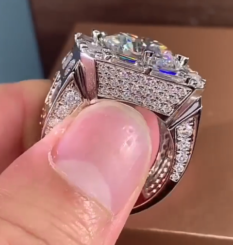 4.0 CT Sterling Silver Men's Customized Band