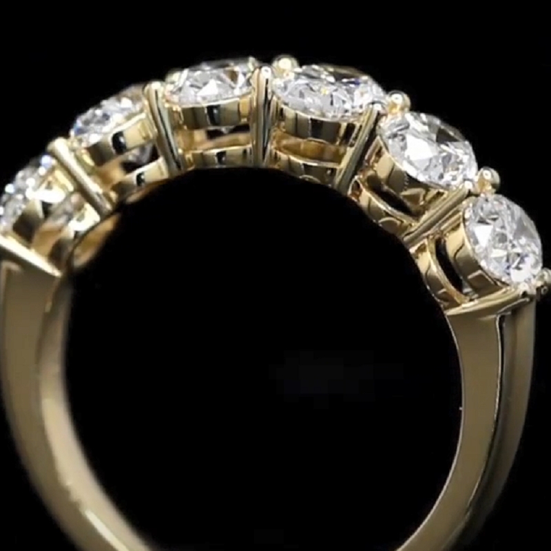 3.0 CT Oval Cut Sterling Silver Women's Eternity Band