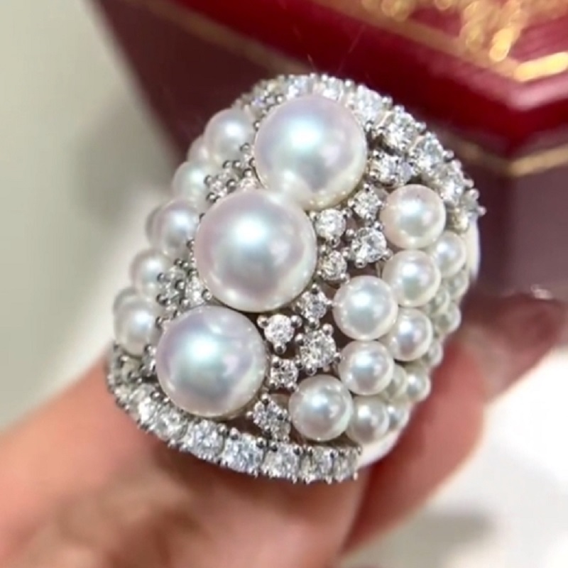 Luxurious Openwork Ball Sterling Silver Ring