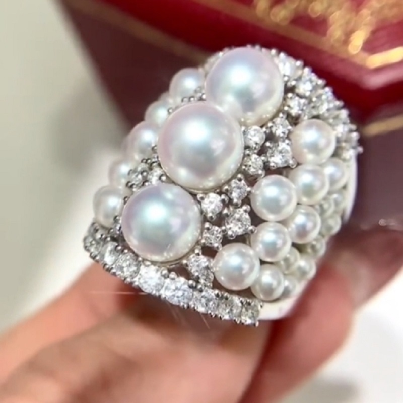 Luxurious Openwork Ball Sterling Silver Ring