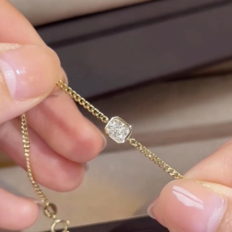 14K Gold Baguette Bracelet