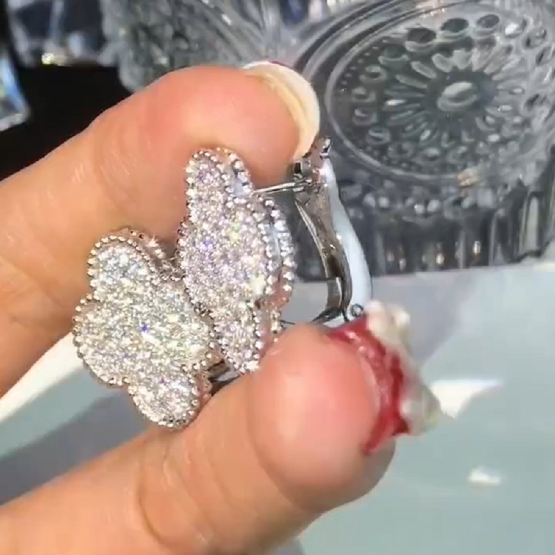 18k White Gold Frivole Diamond Earrings