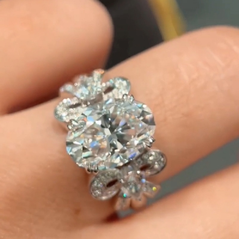 4.0 CT Bridal Couture Oval Cut Ladies Wedding Ring