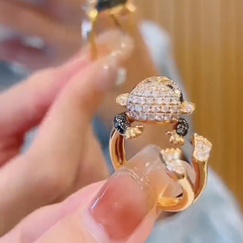 2CT Hug Me "Amusing Monkey" Round Cut Sterling Silver Ring