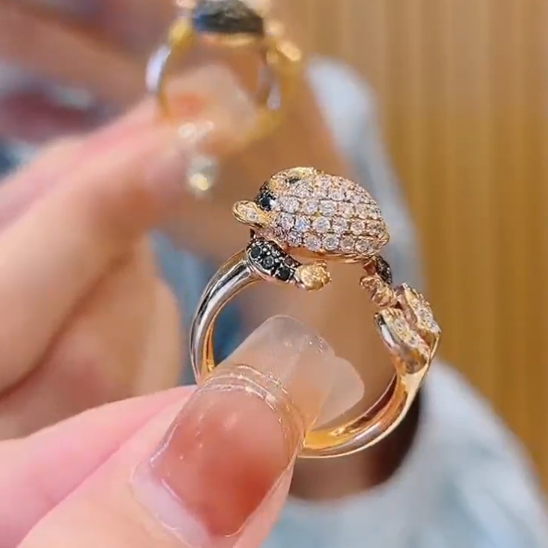 2CT Hug Me "Amusing Monkey" Round Cut Sterling Silver Ring