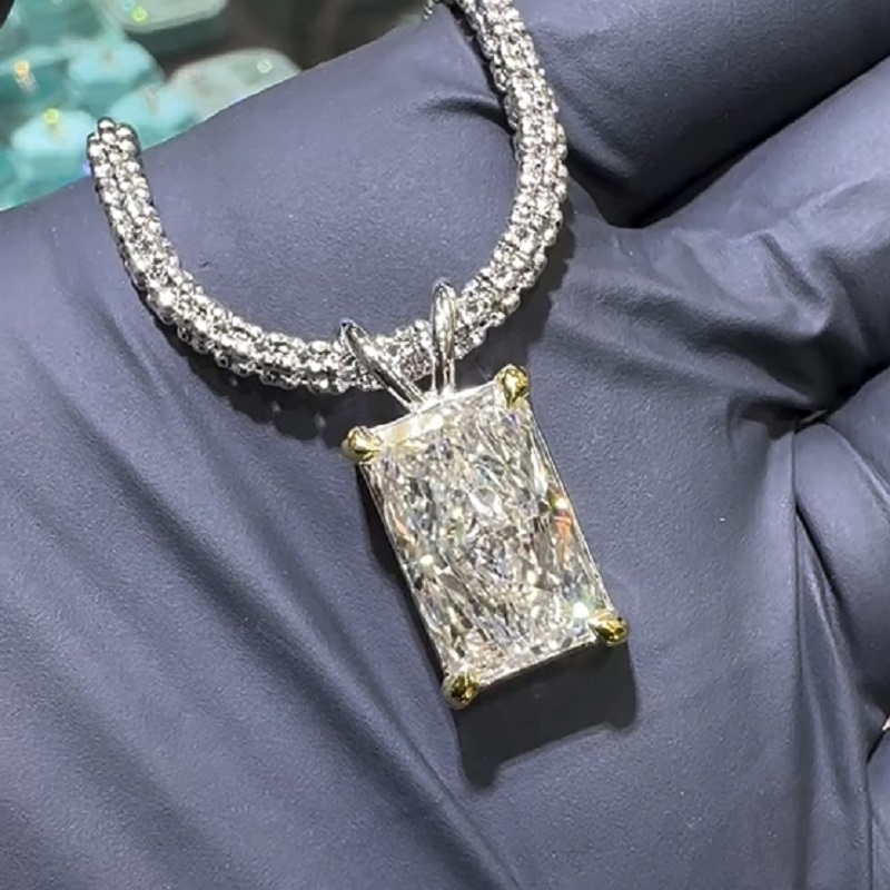 9.0 Carats Radiant Cut Diamond Pendant