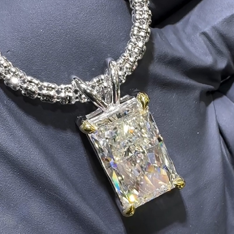 9.0 Carats Radiant Cut Diamond Pendant