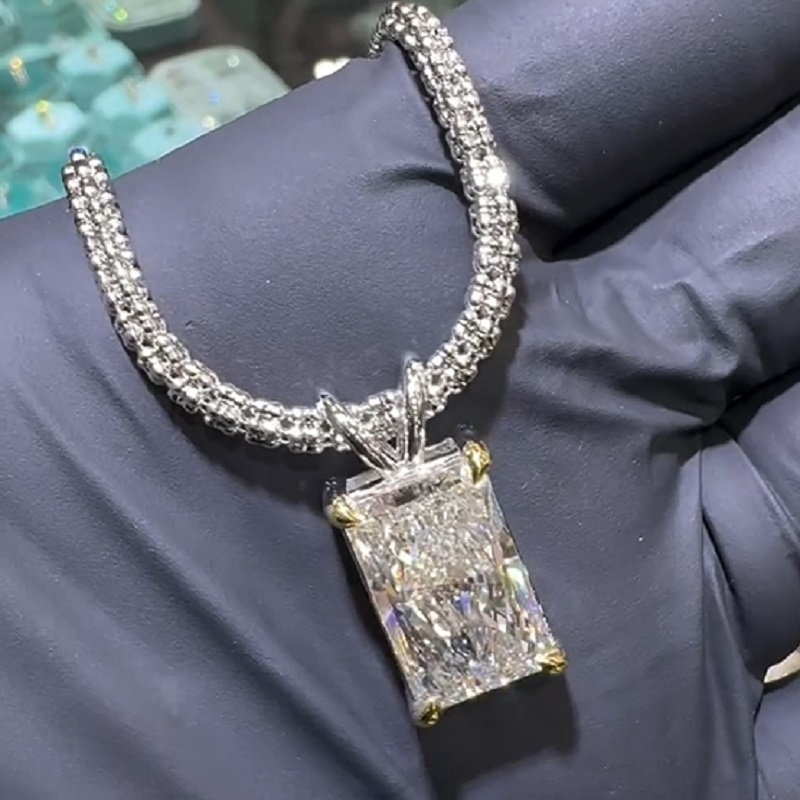 9.0 Carats Radiant Cut Diamond Pendant