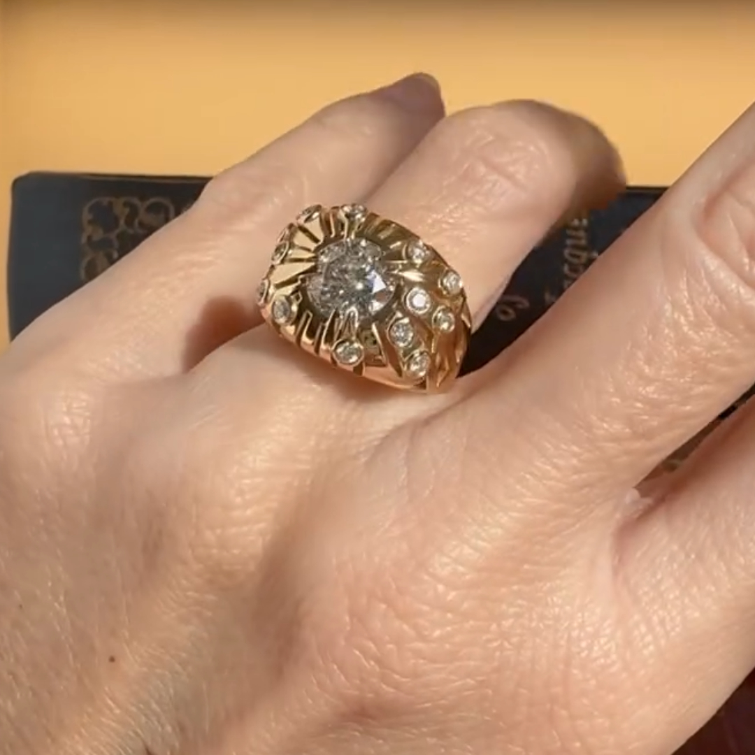 Unique Reborn Legacy White Stone Ring
