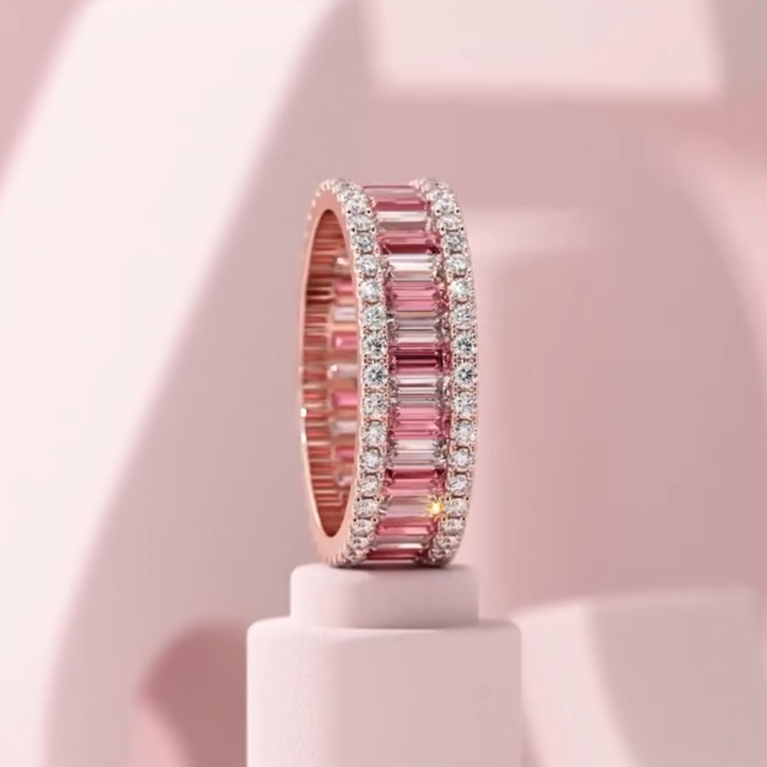 Fashion Double-tone Wide Band Ring