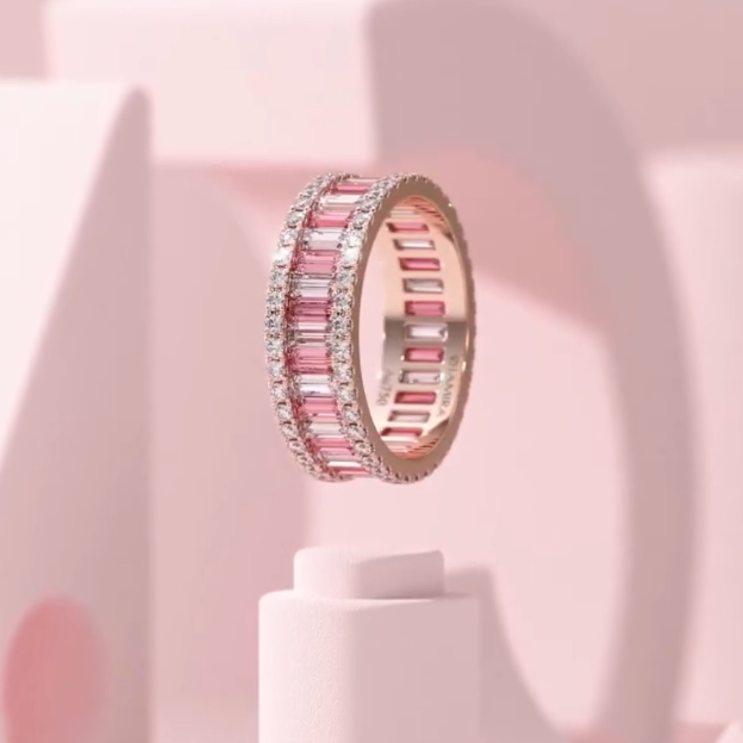 Fashion Double-tone Wide Band Ring