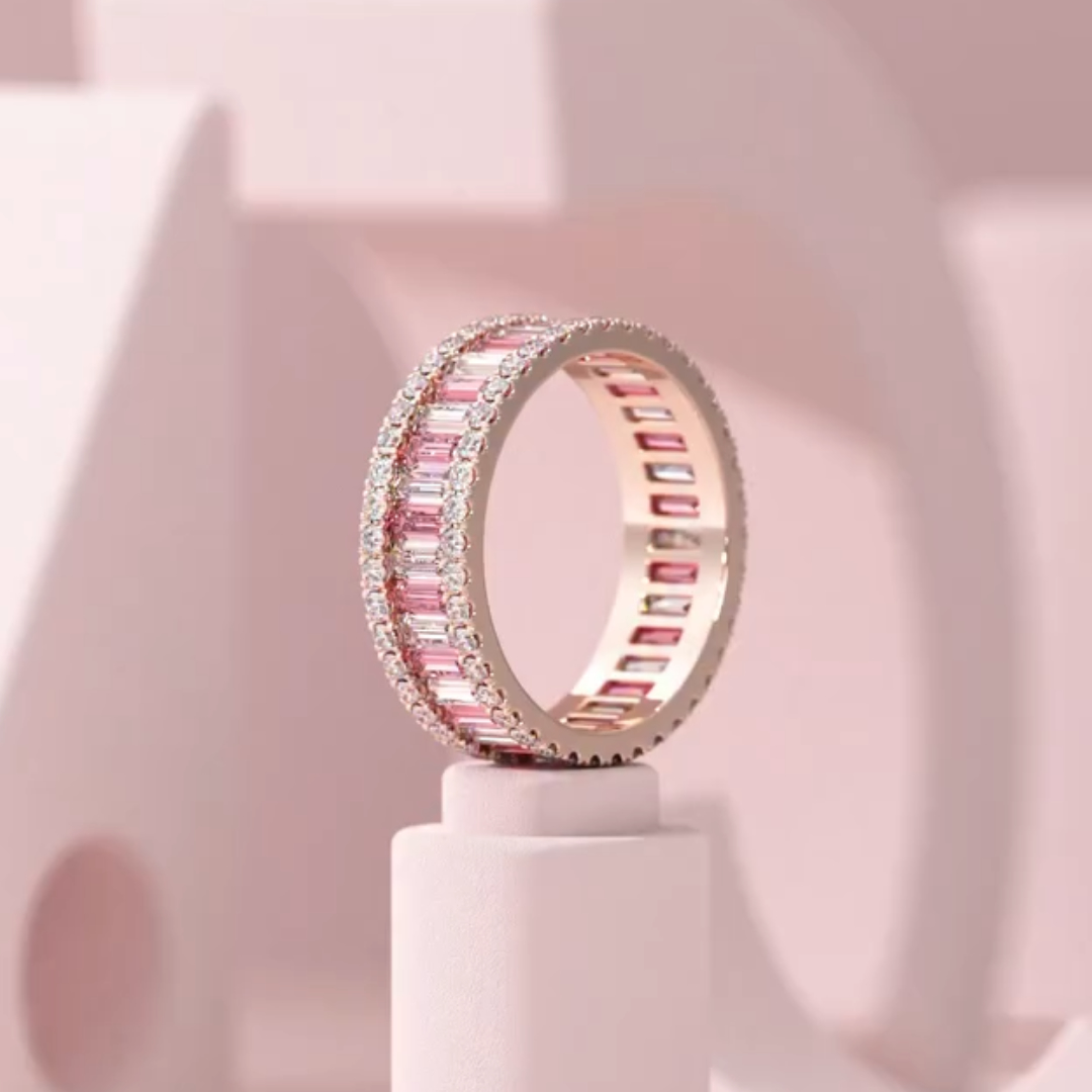 Fashion Double-tone Wide Band Ring