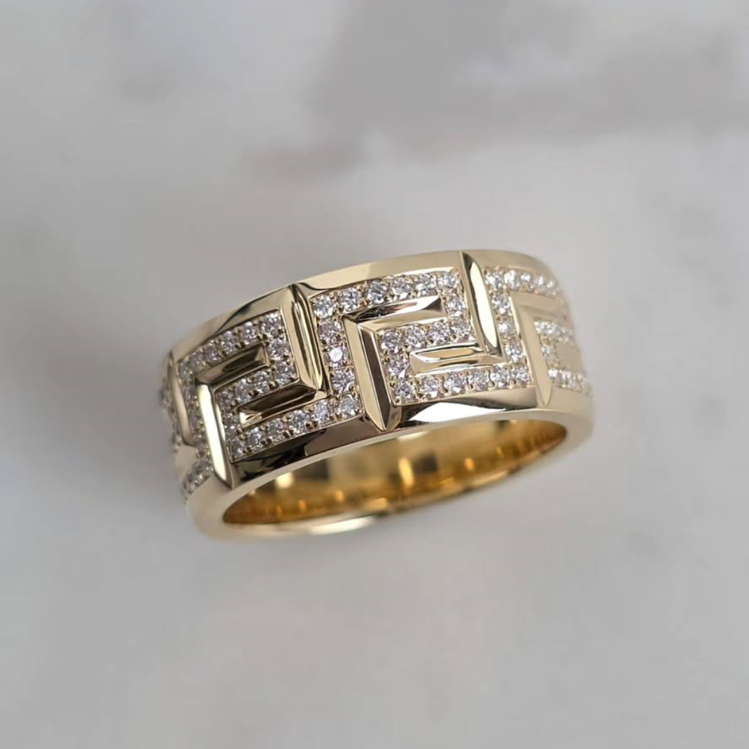 10mm Round Brilliant Cut Men's Wedding Band
