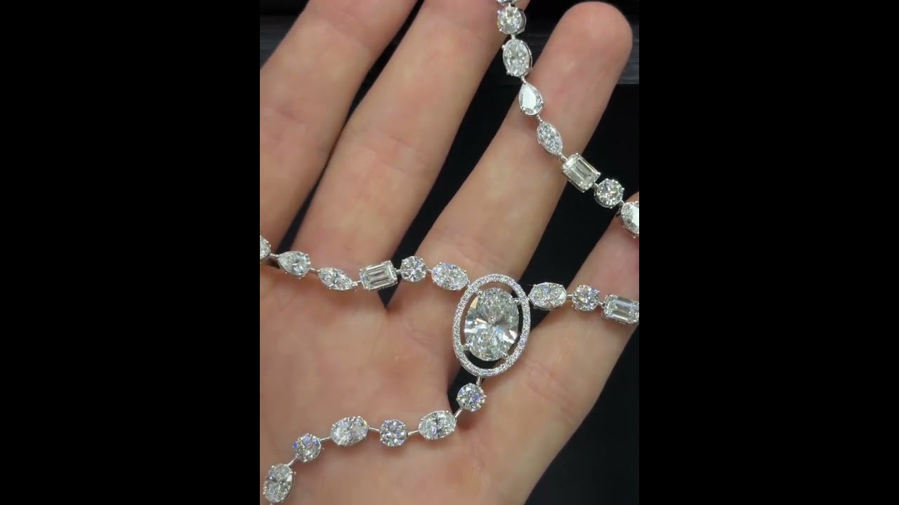 Multi-cut White Stone Cross Pendant Necklace