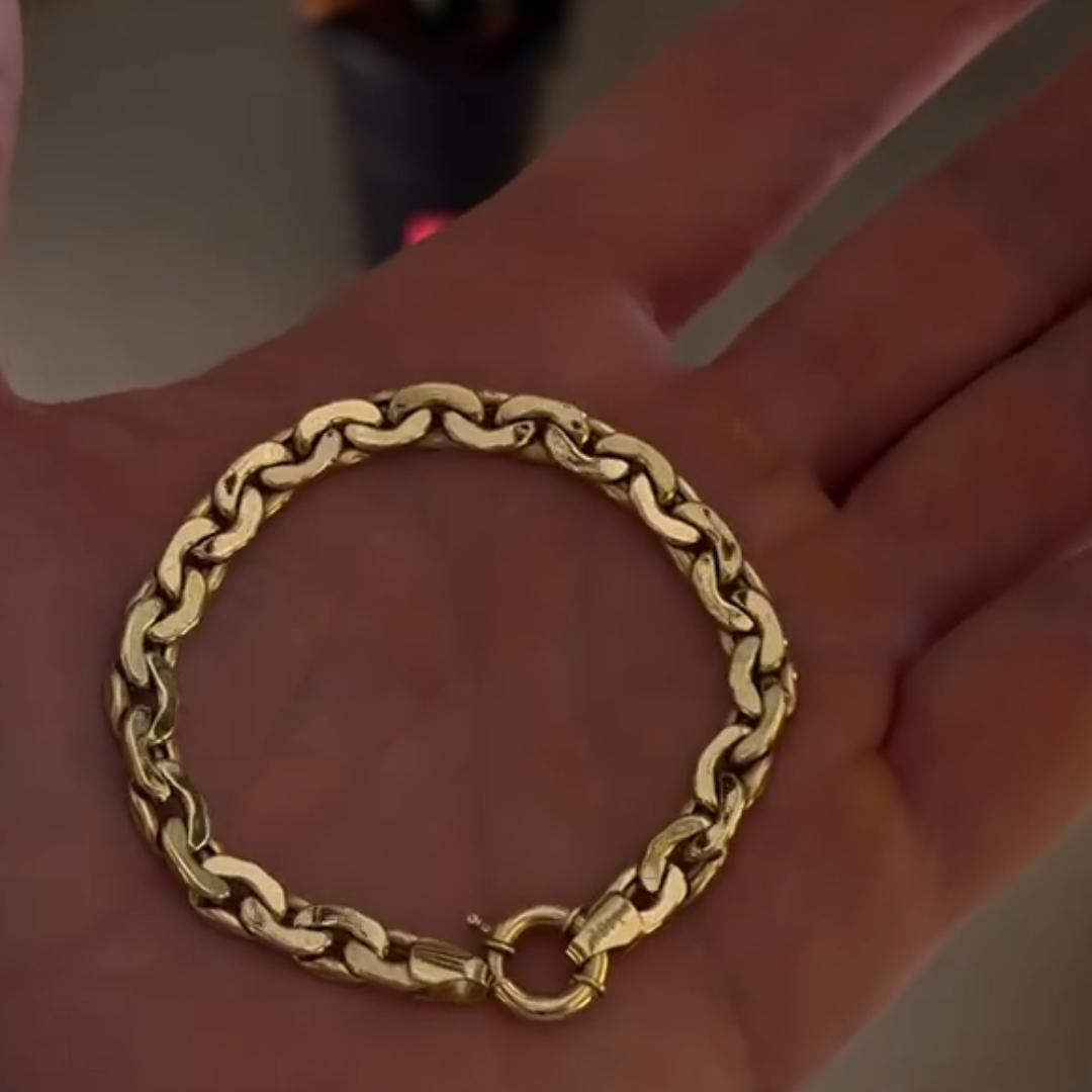 Classic Design Silver Cuban Bracelets in Gold Plating