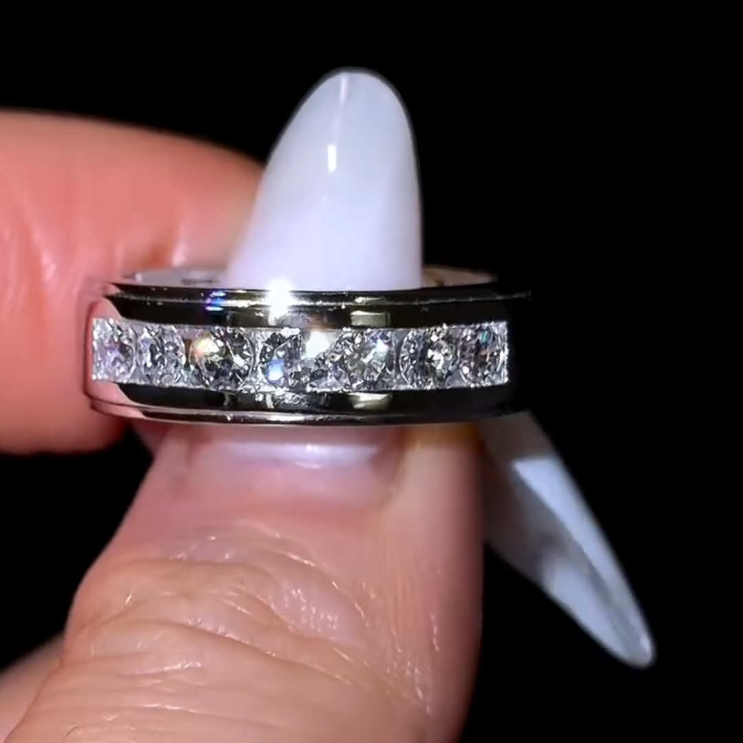 6mm Stepped Edge Band Ring in 925 Sterling Silver