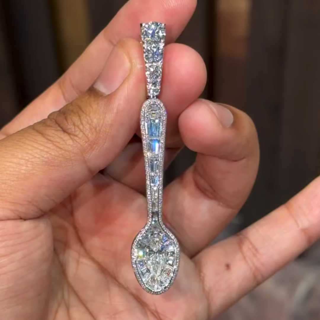 Mulit-cut White Stone Drop Earrings