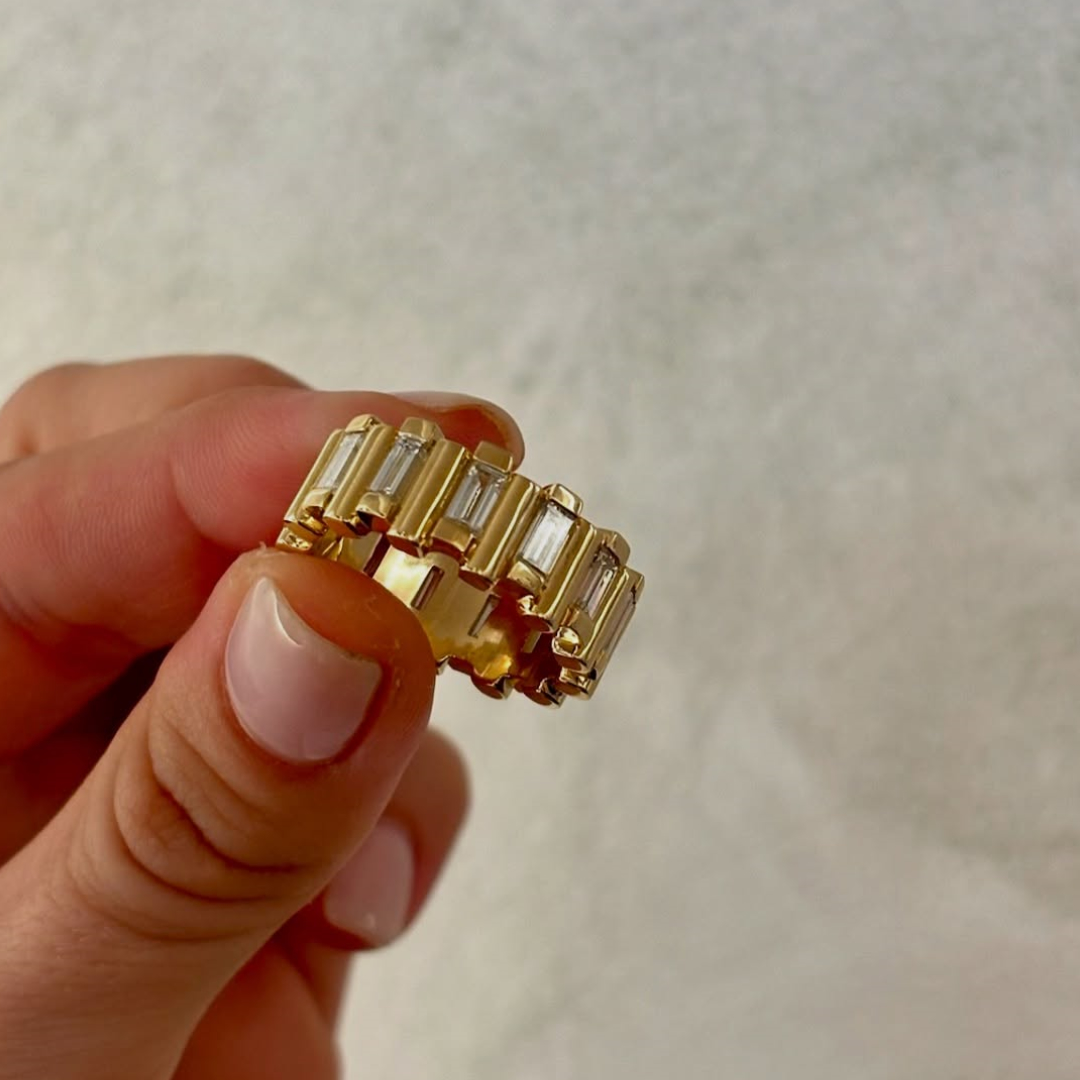 11.95ctw Unique Channel Setting White Stone Eternity