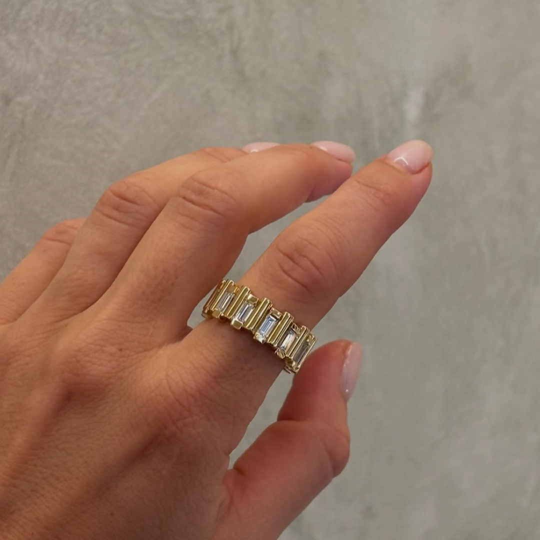 11.95ctw Unique Channel Setting White Stone Eternity